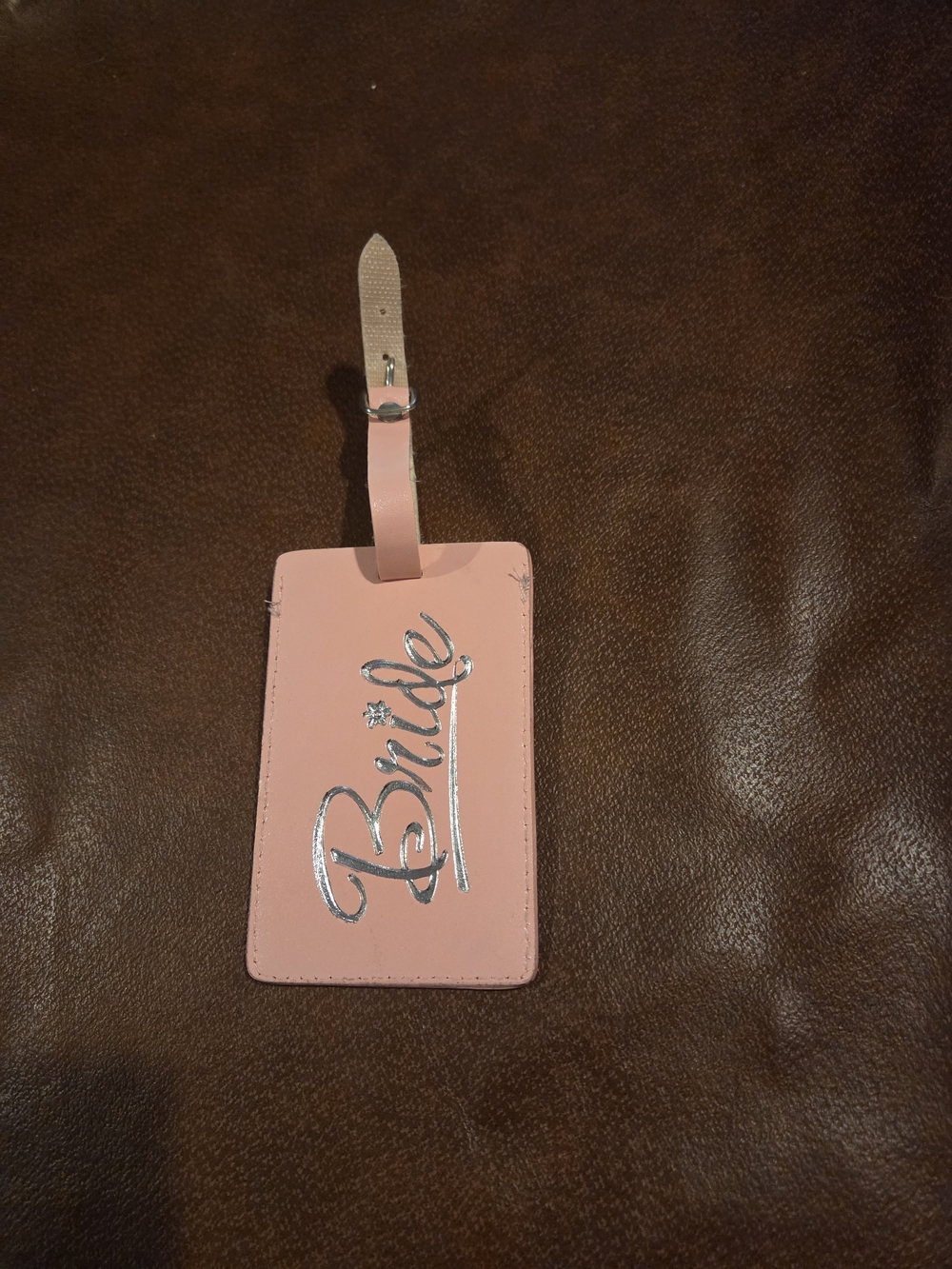 Bride Pink Luggage Tag Travel Bag Accessory